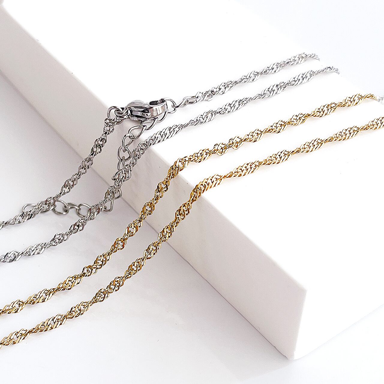 ヴィンテージ イタリアンシルバー ロープチェーン ネックレス