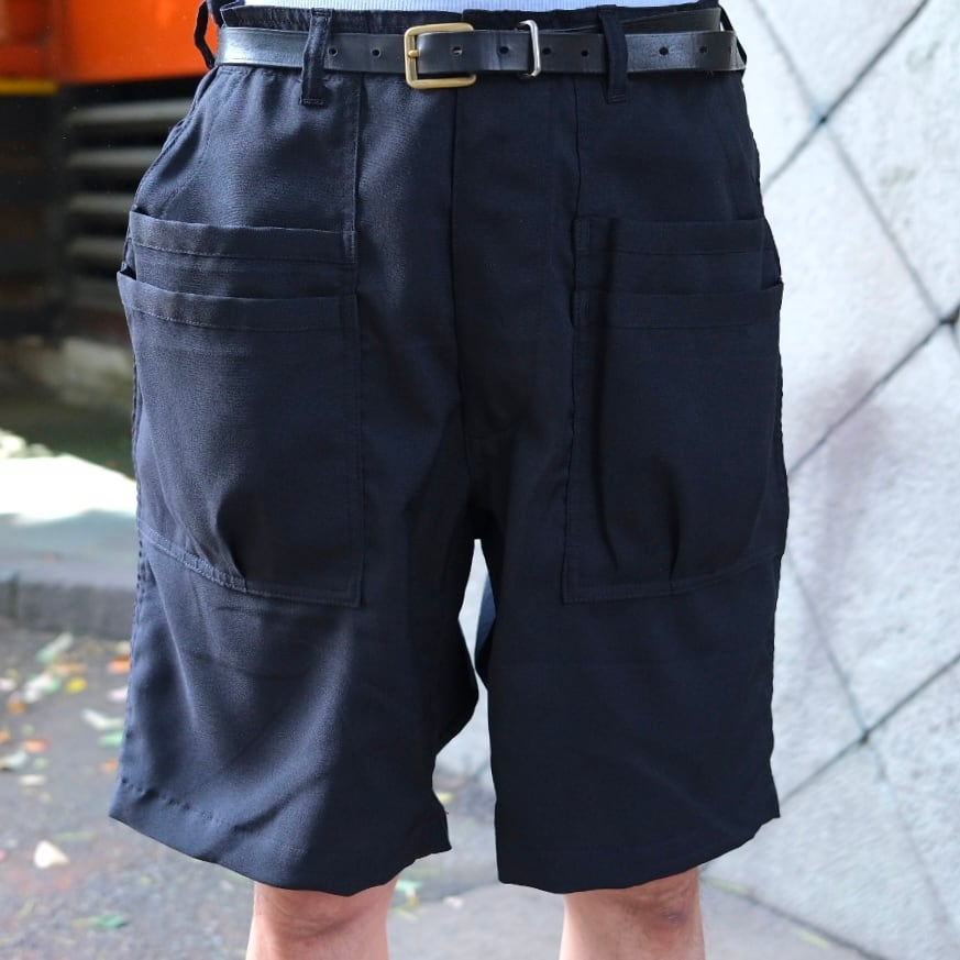 SASSAFRAS(ササフラス) / Overgrown Fatigue Pants 1/2 Woolino -Black
