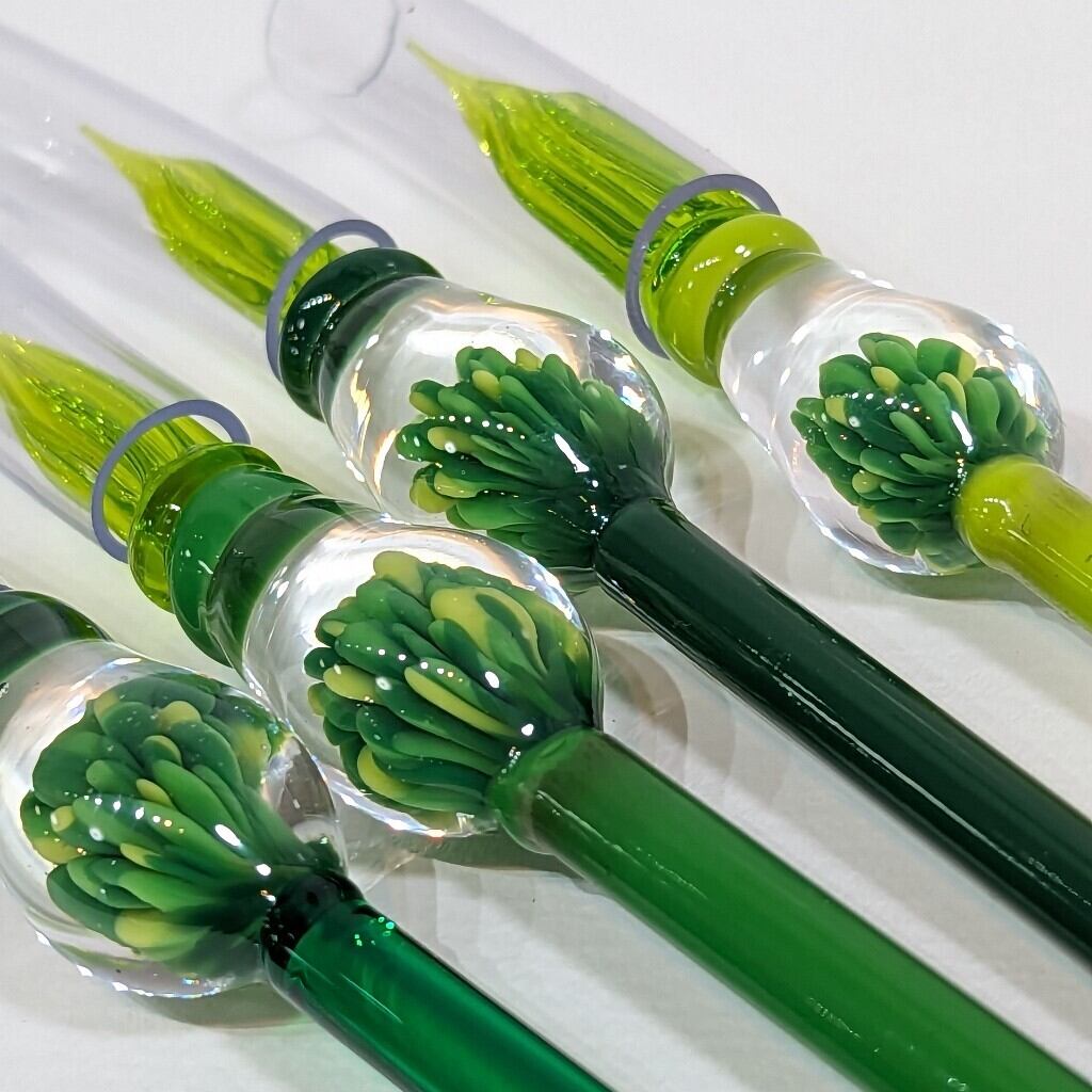 所沢ご当地】狭山茶ガラスペン（化粧箱付き） | Glass Studio a_bee