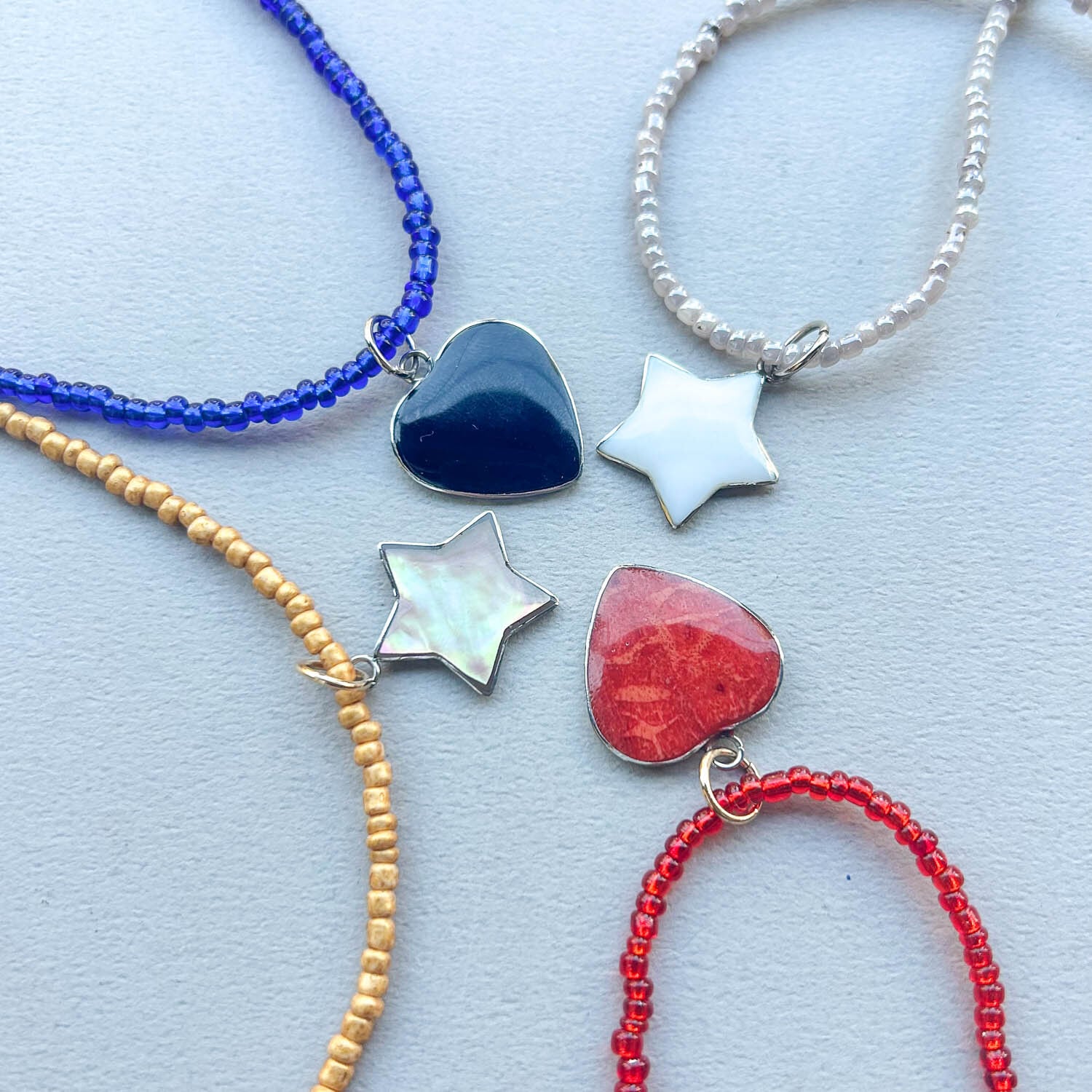 着せ替えチャーム付きビーズネックレス | Dua-アクセサリーパーツショップ