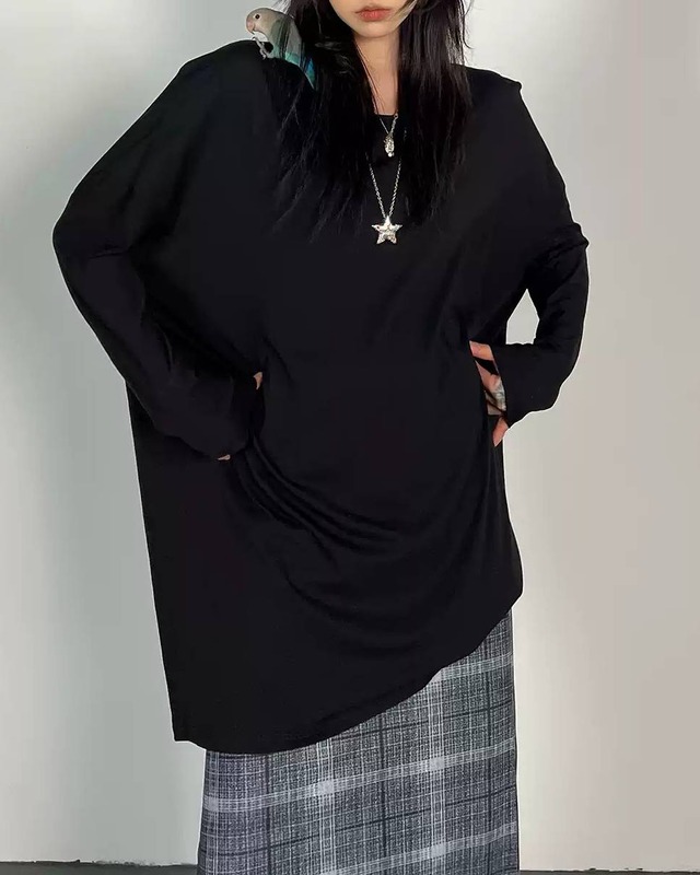 Wide Dolman Long Top［A0485］