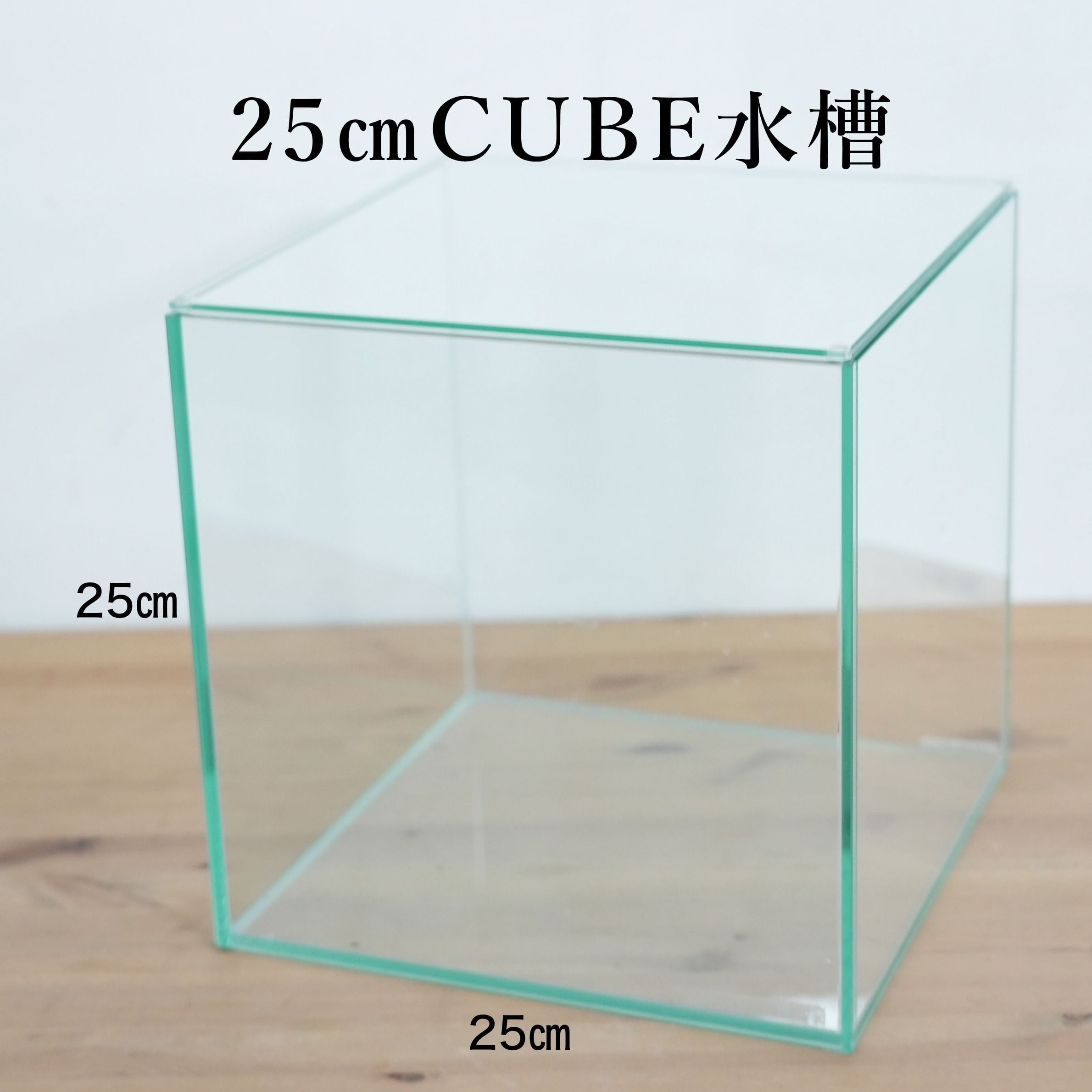 ガラス容器】 苔テラリウム用 25cmCUBEガラス水槽 （25㎝ × 25㎝ × 25