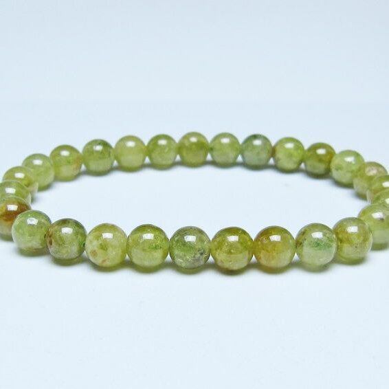 ツァボライト ブレスレット 7mm 一点物 メール便可 111-49775