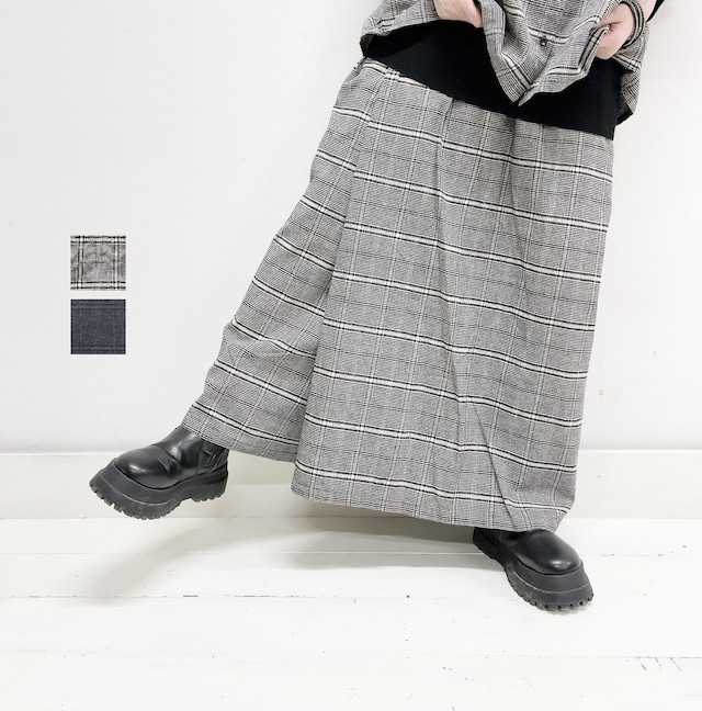 【blue willow】C/L チェックラップパンツ / 01CWP14503