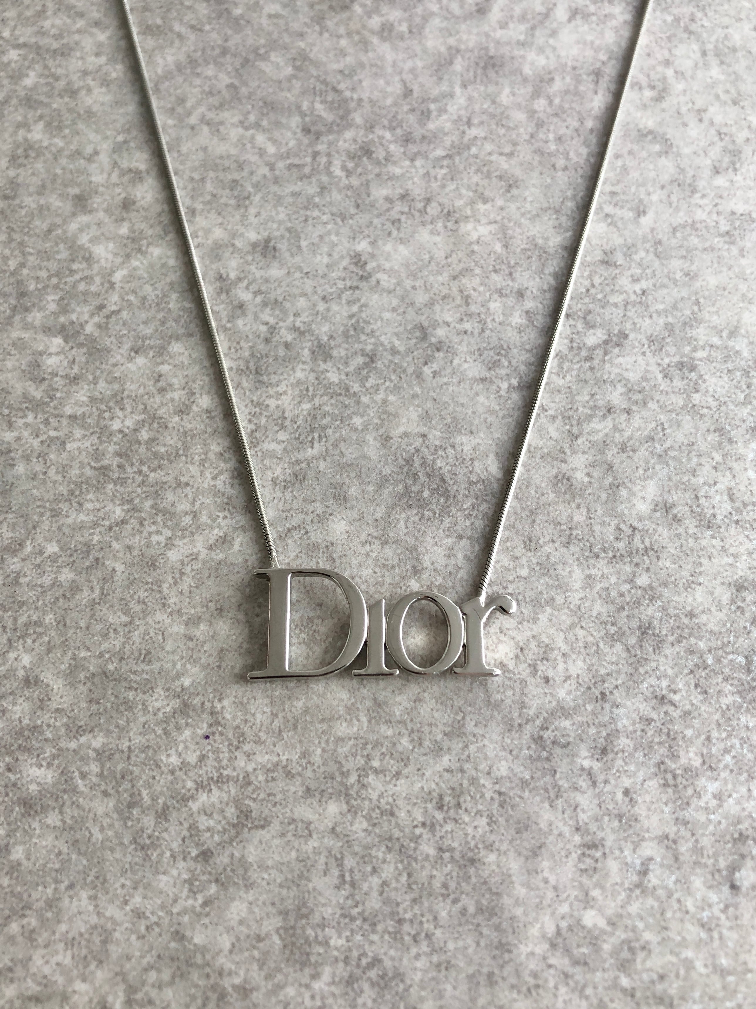 Christian Dior クリスチャン ディオール ネックレス シルバー DIOR