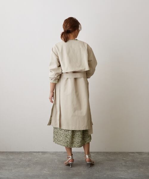 No.23002 グログランノーカラーコート Ivory | エルキカク