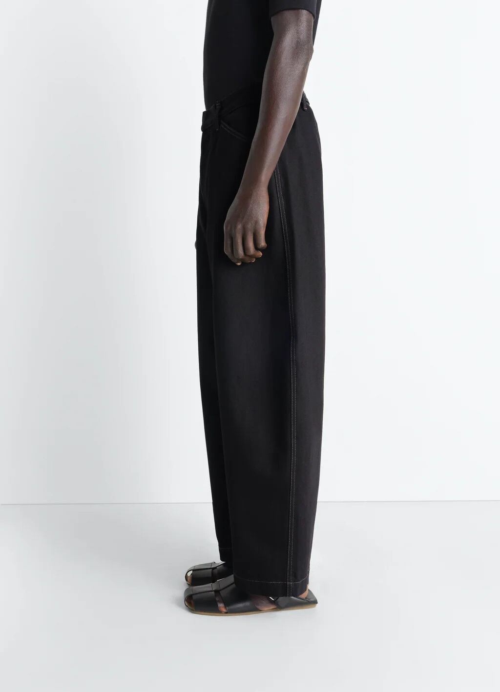 LEMAIRE MAXI WORKWEAR PANTS BLACK PA1244 LD1055 | BEST PACKING STORE