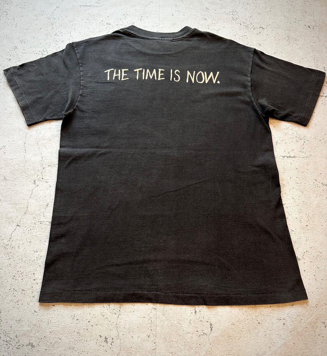 90s vintage Larry Labonte アートTシャツ 墨黒