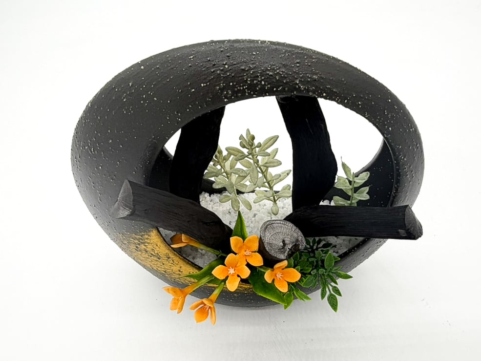 紀州備長炭 インテリア 『あけぼの』 黒 Type C 置物 オブジェ 消臭 調