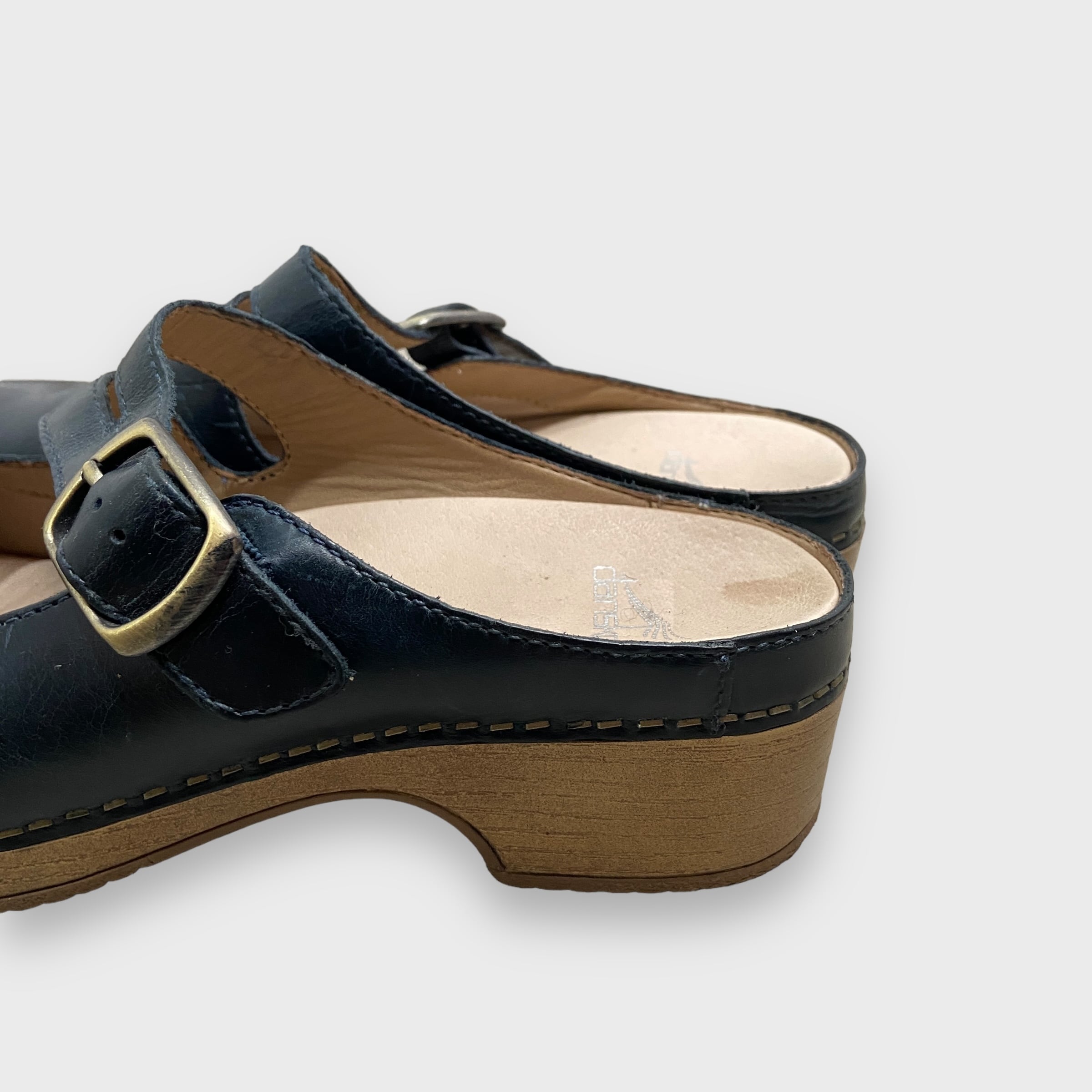 dansko ブリットニー レザーストラップシューズ ブラック 24.5-25 
