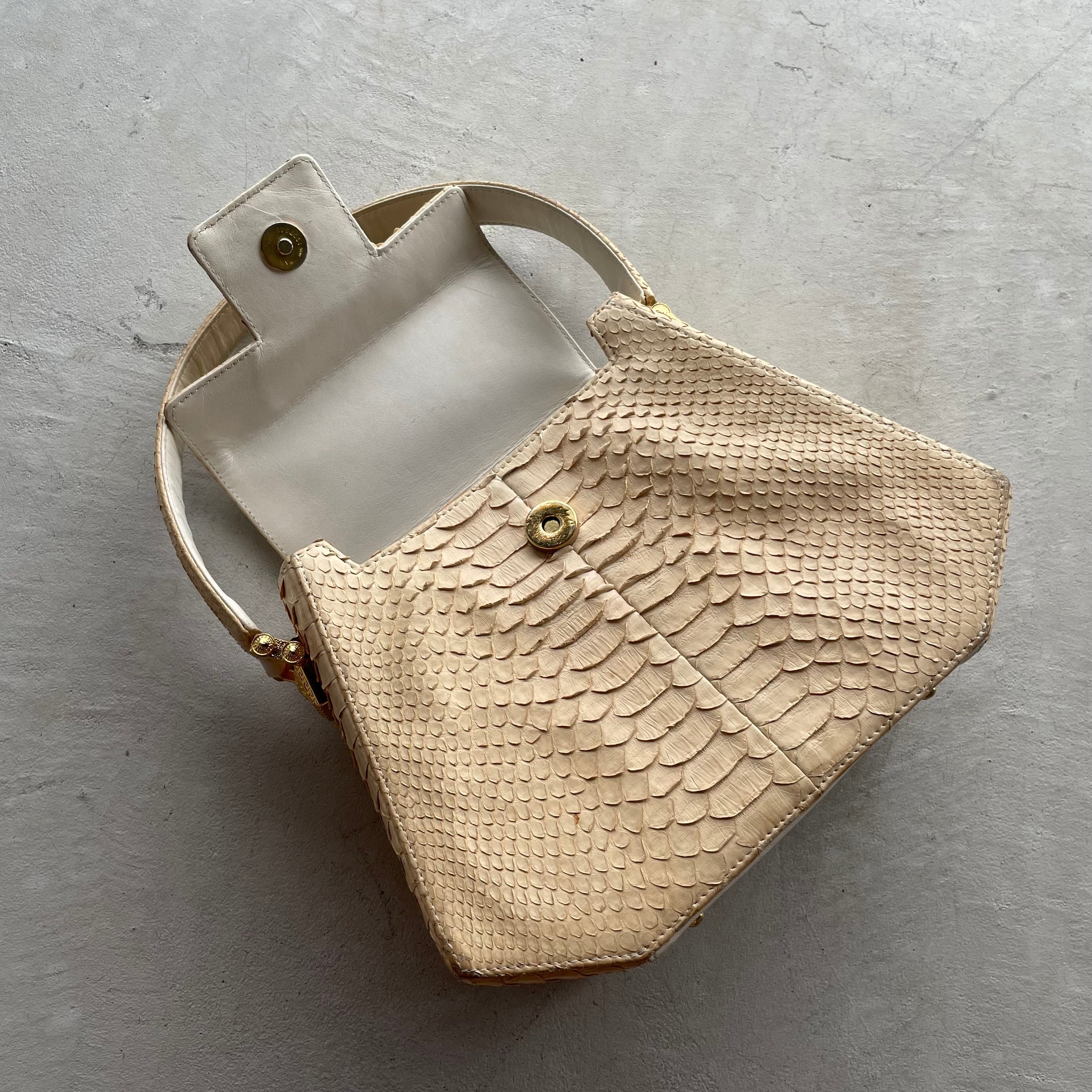 Gianni Versace / vintage python leather vanity bag ジャンニ  