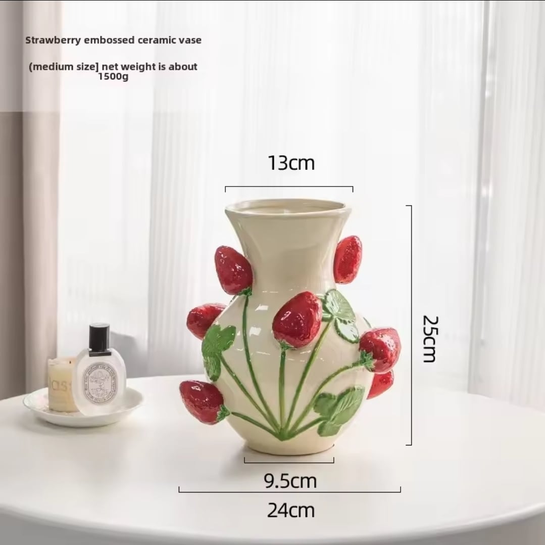 イチゴのセラミック花瓶 | しゃらら堂