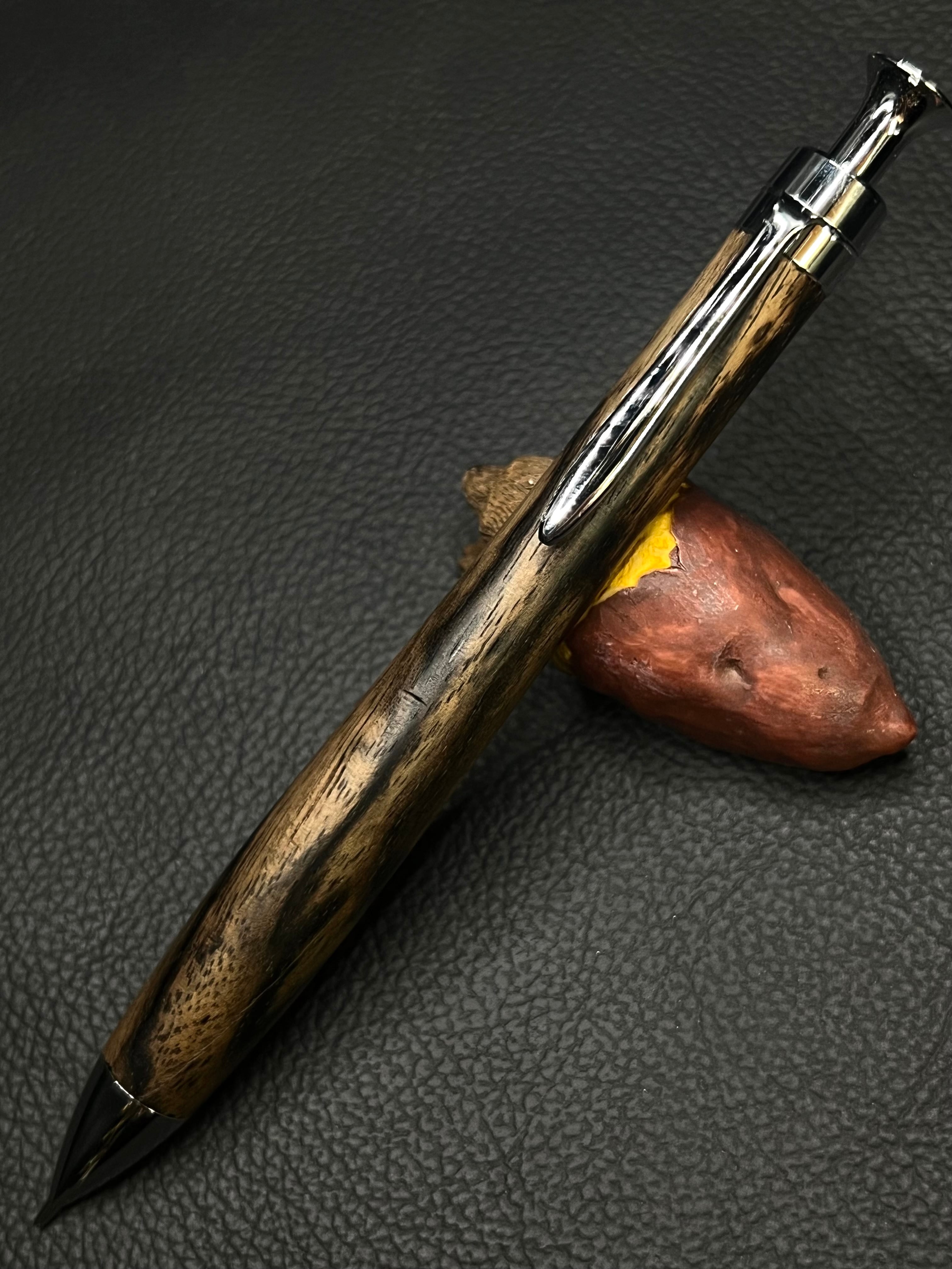 23 極上＋花梨瘤 ゴールド金具 0.5シャープペンシル orボールペン