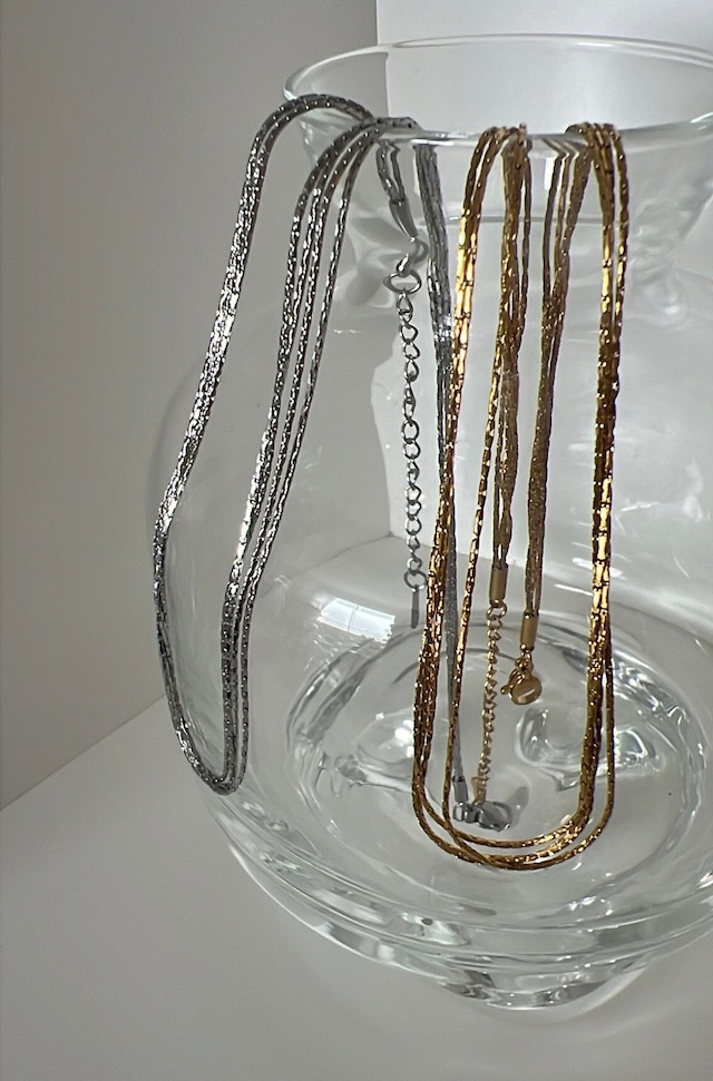 316L four chain necklace【silver/gold】