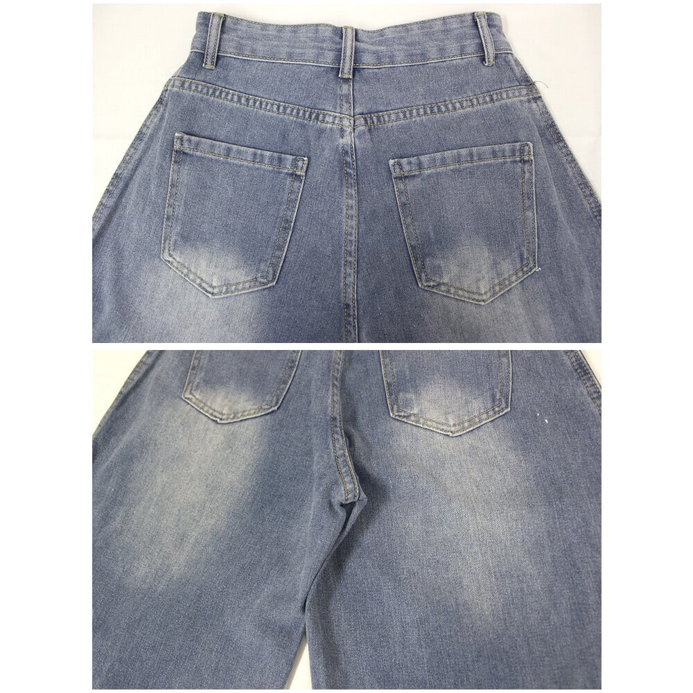 ラインデザインデニムカーブパンツ | M-CLOSET