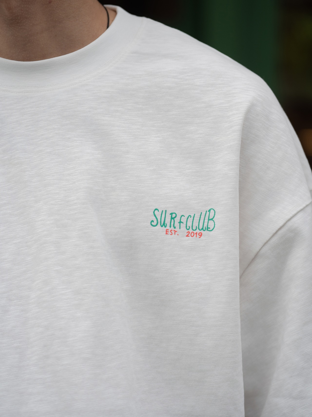 Batterup SURF CLUB オーバーサイズTシャツ （ホワイト / ブラック）