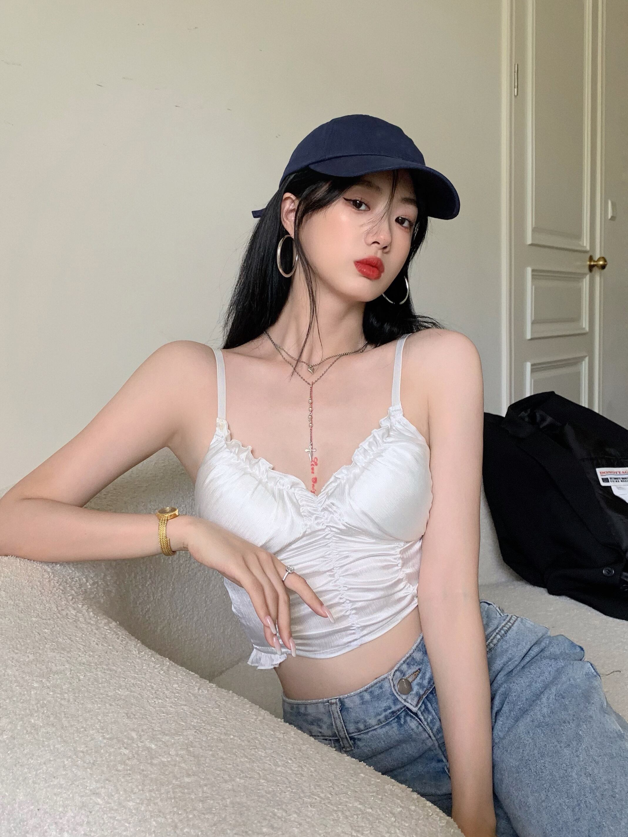 レースサマースタイルホワイトジャケット 夏物 ピュア ブラックストロベリース31241991234