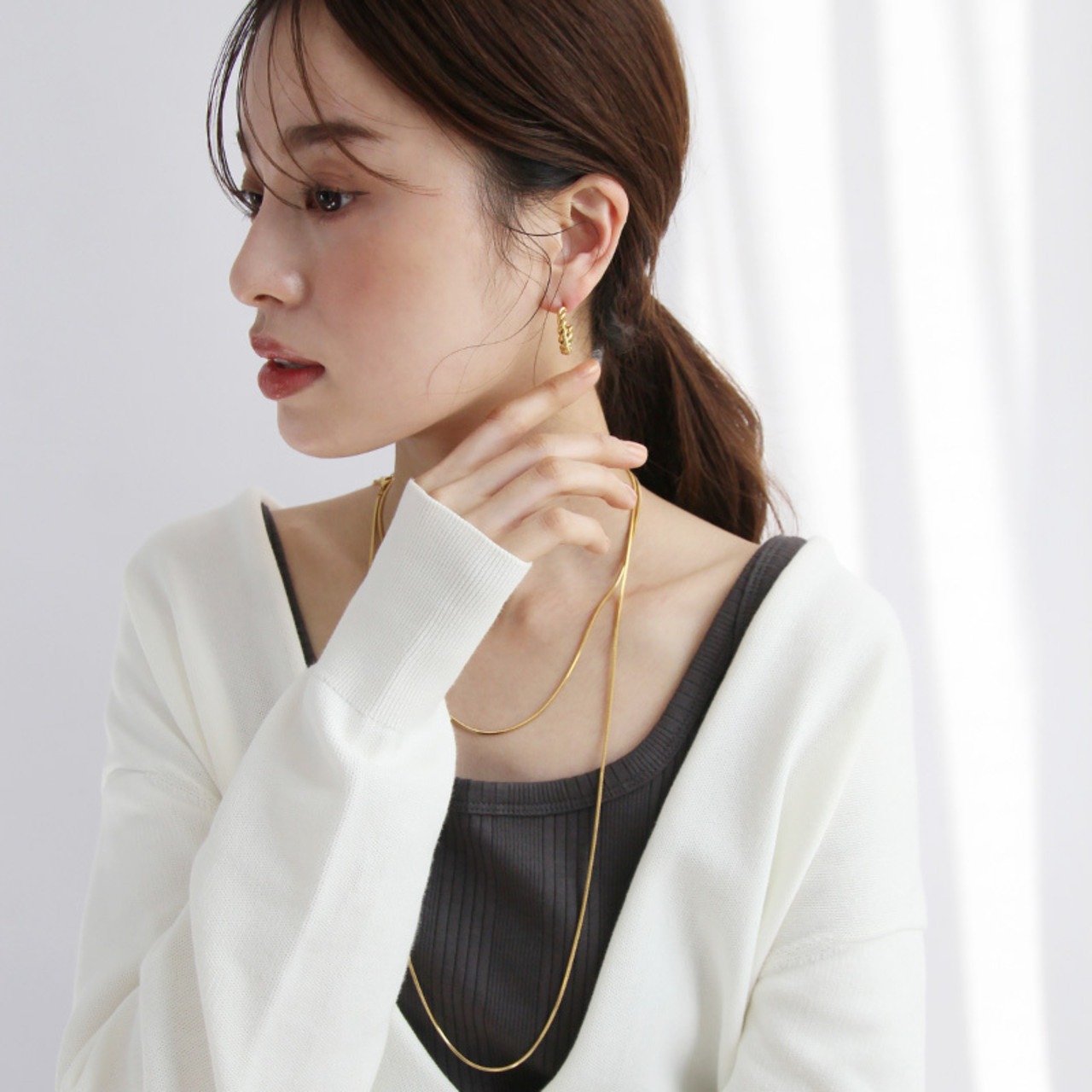 【ネコポス便】ピアス ツイストピアス M ツイスト 金属アレルギー対応 サージカルステンレス 2067