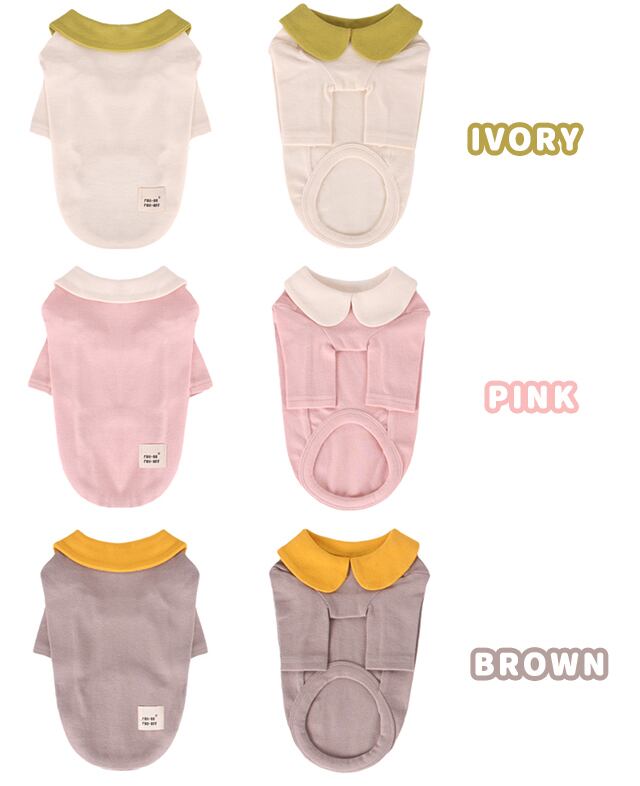 【SALE】creamy kara t-shirt S ~ XL / 犬服 春夏 新作 可愛い 犬の服 トップス 長袖 ドッグウェア ストレッチ 小型犬 中型犬 ペット top106