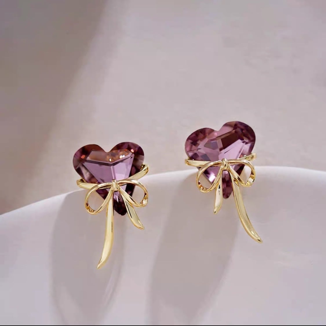 ハートandリボン ピアス