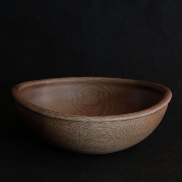 イイダウッドターニング　iiDA Woodturning  大鉢 25cm　サラダ＆パスタ  クヌギ（灰媒染）　pa130-8 (no.47)