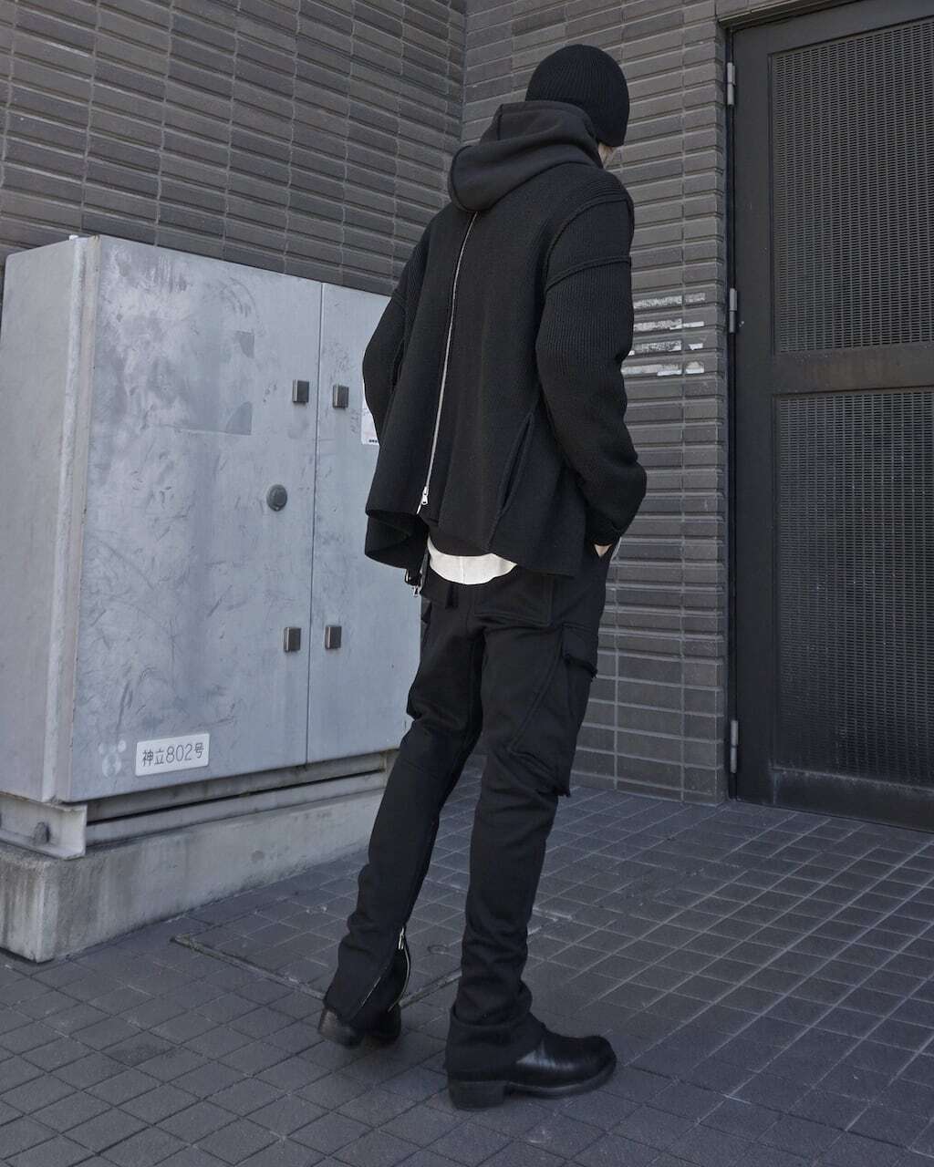 ASKYY / FLARED SWEAT CARGO PANTS / LIMITED BLK | ASKYY TOKYO FLAGSHIP