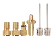 TSUCIA バルブアダプター 自転車バルブ変換アダプター 自転車用空気入れ 仏式/米式/英式変換 ボール用空気針 (1組(6点セット))