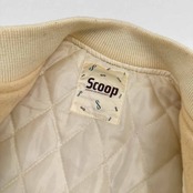 90s vintage SCOOP スクープ メルトンウール スタジャン M/アイボリー/キルティング