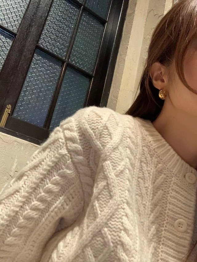 (OUNCE) caren cable cardigan