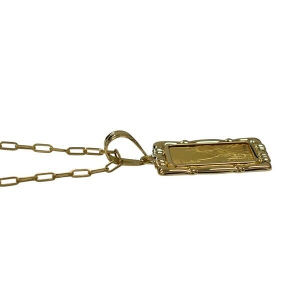 【18金×24金】純金インゴット 自由の女神リバティネックレス K18 K24 18金×24金】純金インゴット 自由の女神リバティネックレス K18 K24