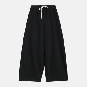 drawstring wide-leg casual pants J00058