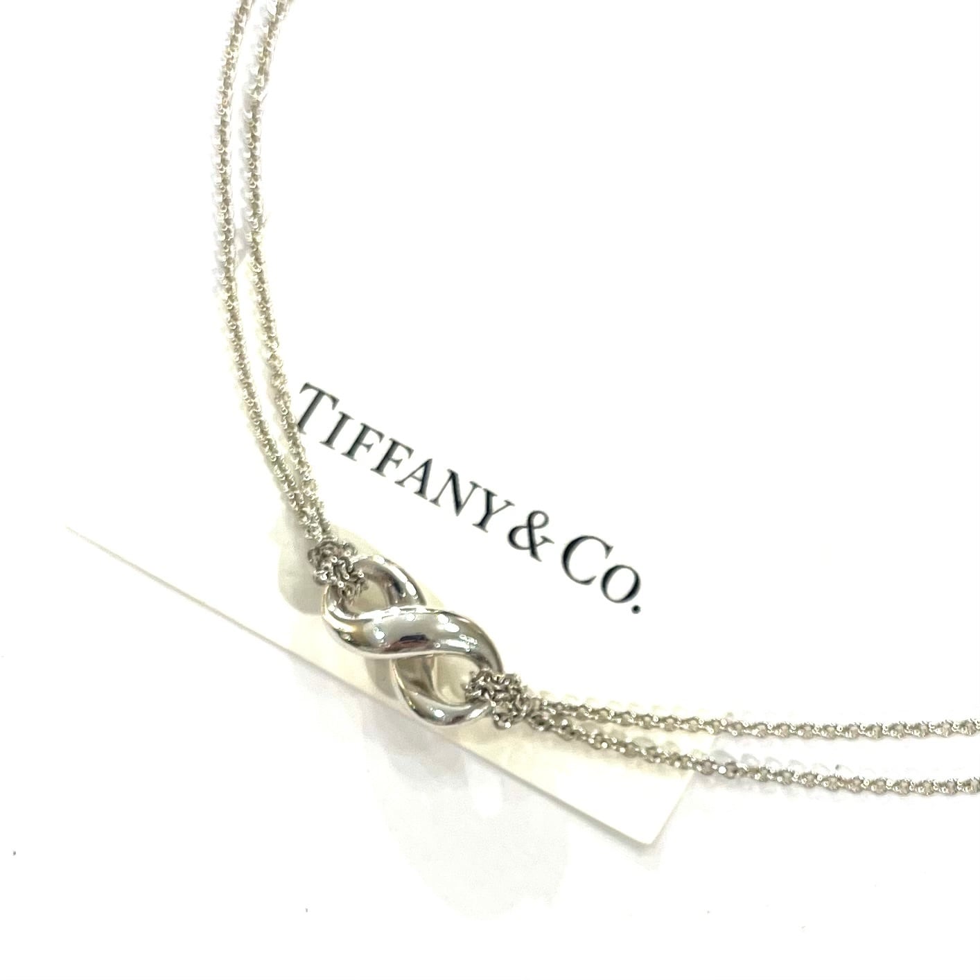 限定価格【TIFFANY&Co.】2764 ダブルチェーン 立体 インフィニティ