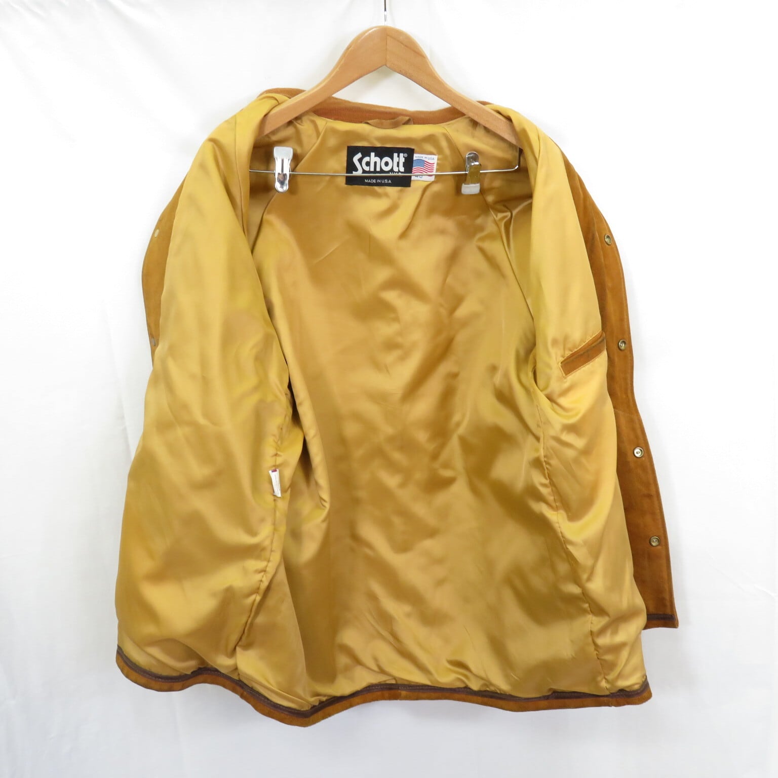 schott USA製 スウェードレザー ファラオコート size40/ショット 0203