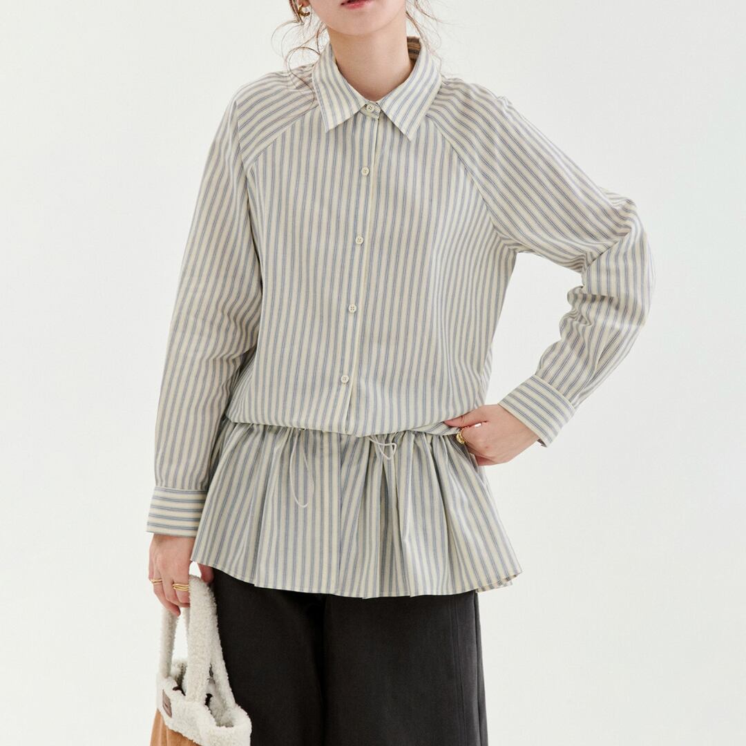 striped peplum blouse
