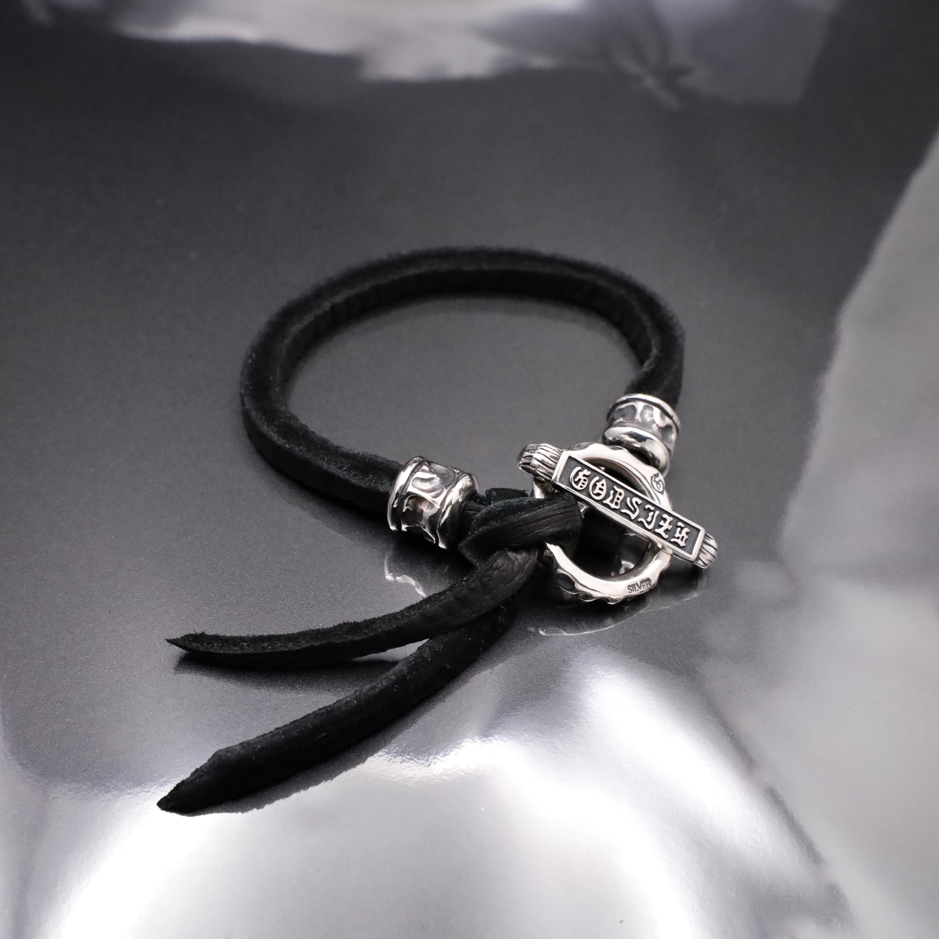 T-BAR LEATHER BRACELET / Tバーレザーブレスレット | GODSIZE