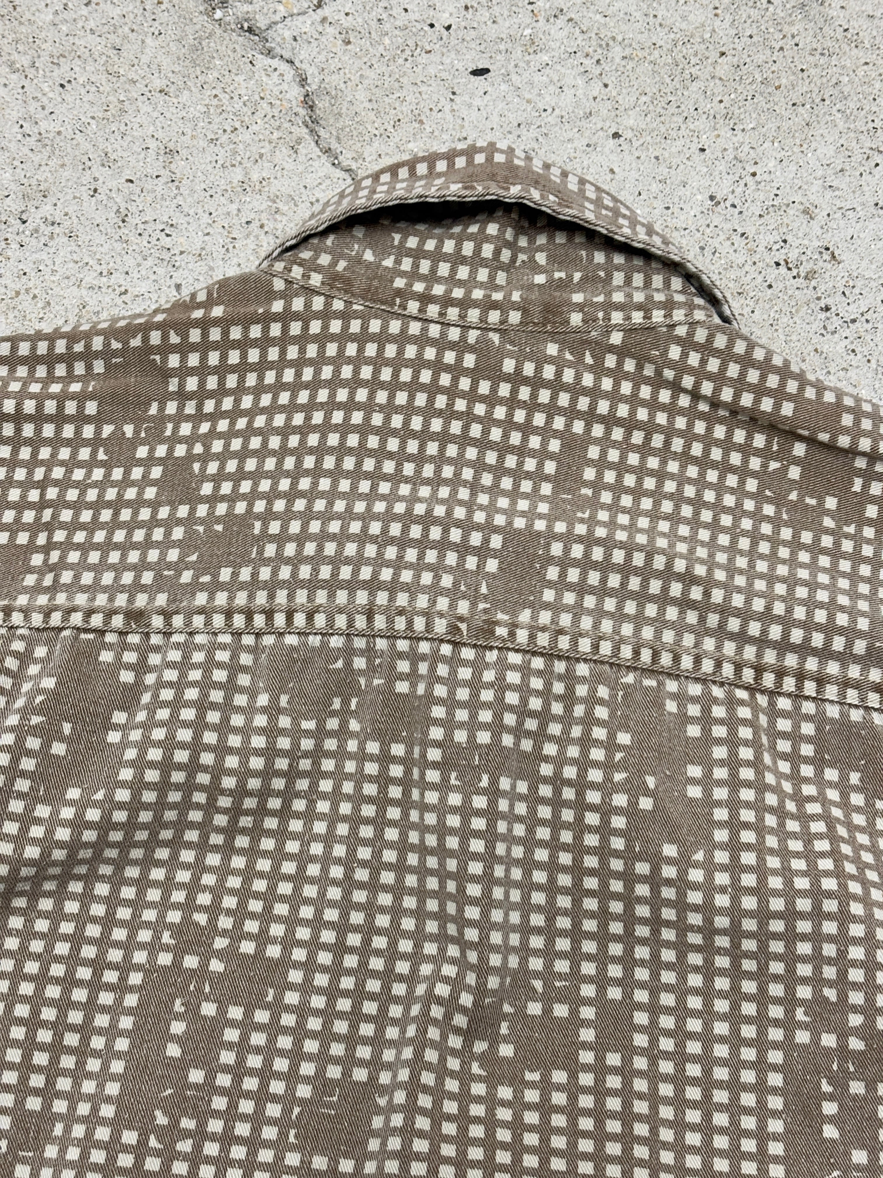 90s OLD STUSSY/Night Camo Military Shirt/USA製/紺タグ/S