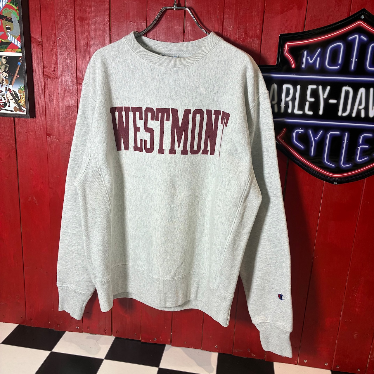 00s Champion REVERSE WEAVE ウェストモント カレッジスウェット グレー