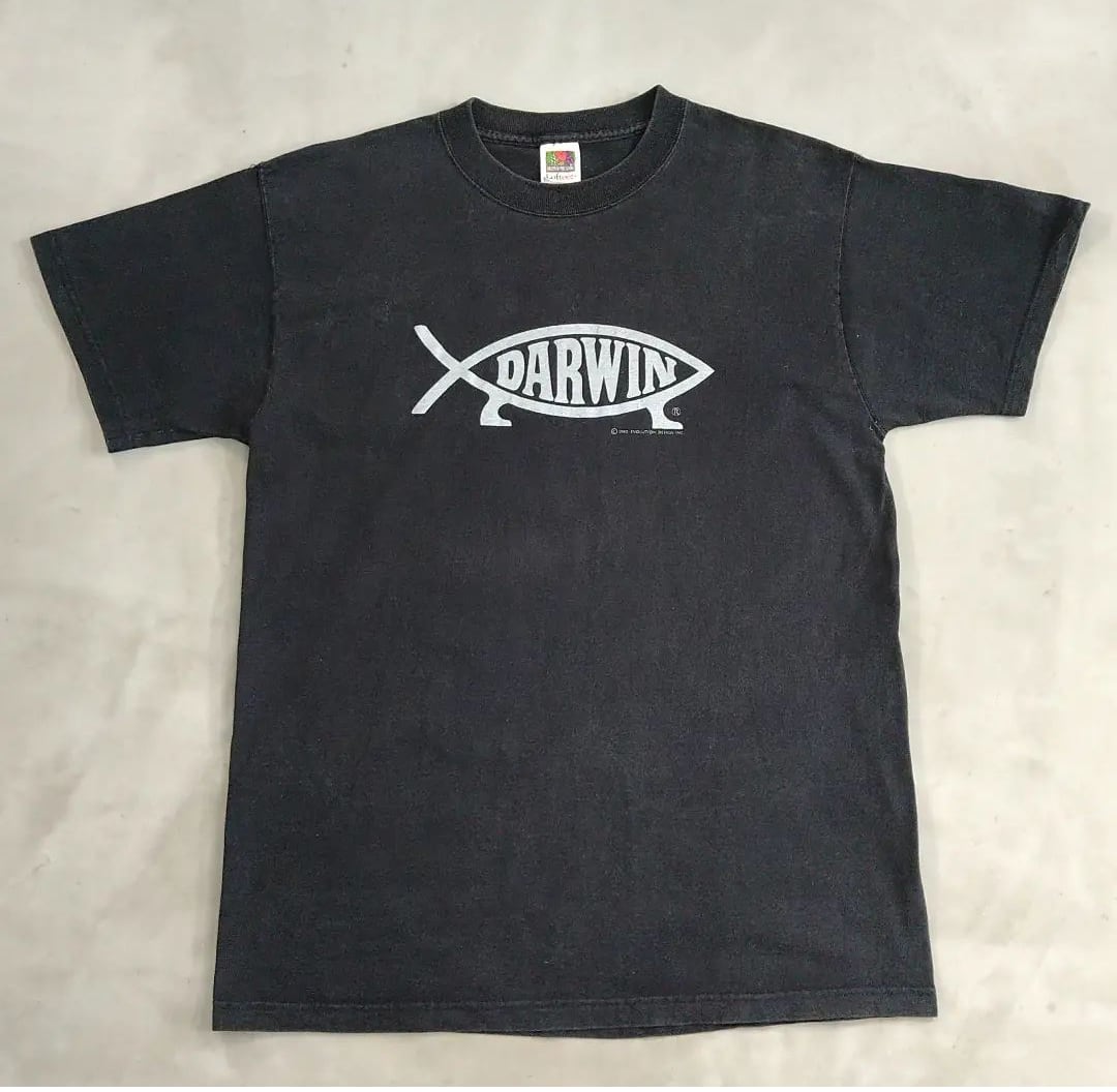 90s darwin fish print tee 小岩店