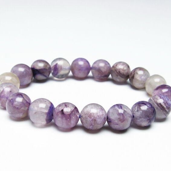 チャロアイト ブレスレット 11mm エンジェルシリカ 一点物 おまかせ便 111-31978