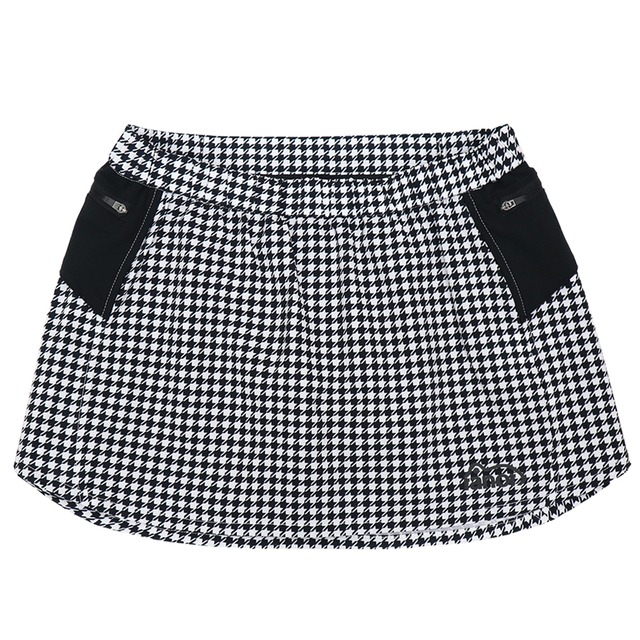 ranor(ラナー) HOUNDSSTOOTH SKIRT（WITH INNER）WHITE×BLACK