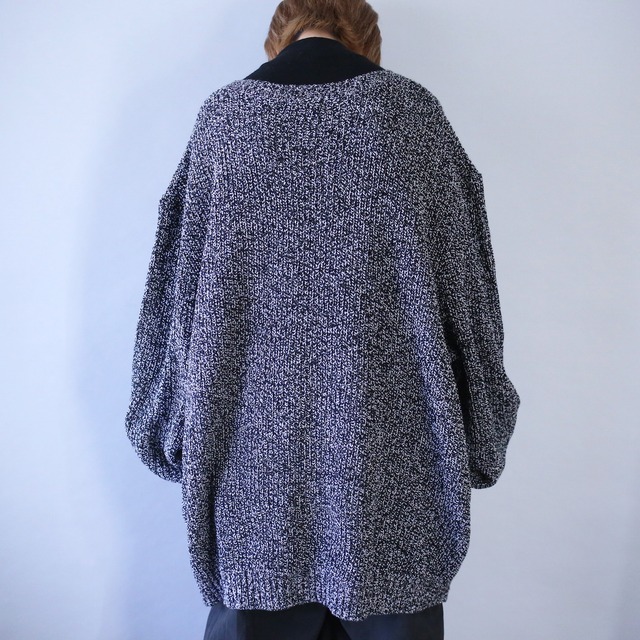 "KING SIZE" XXXXXL super over silhouette melange knit sweater