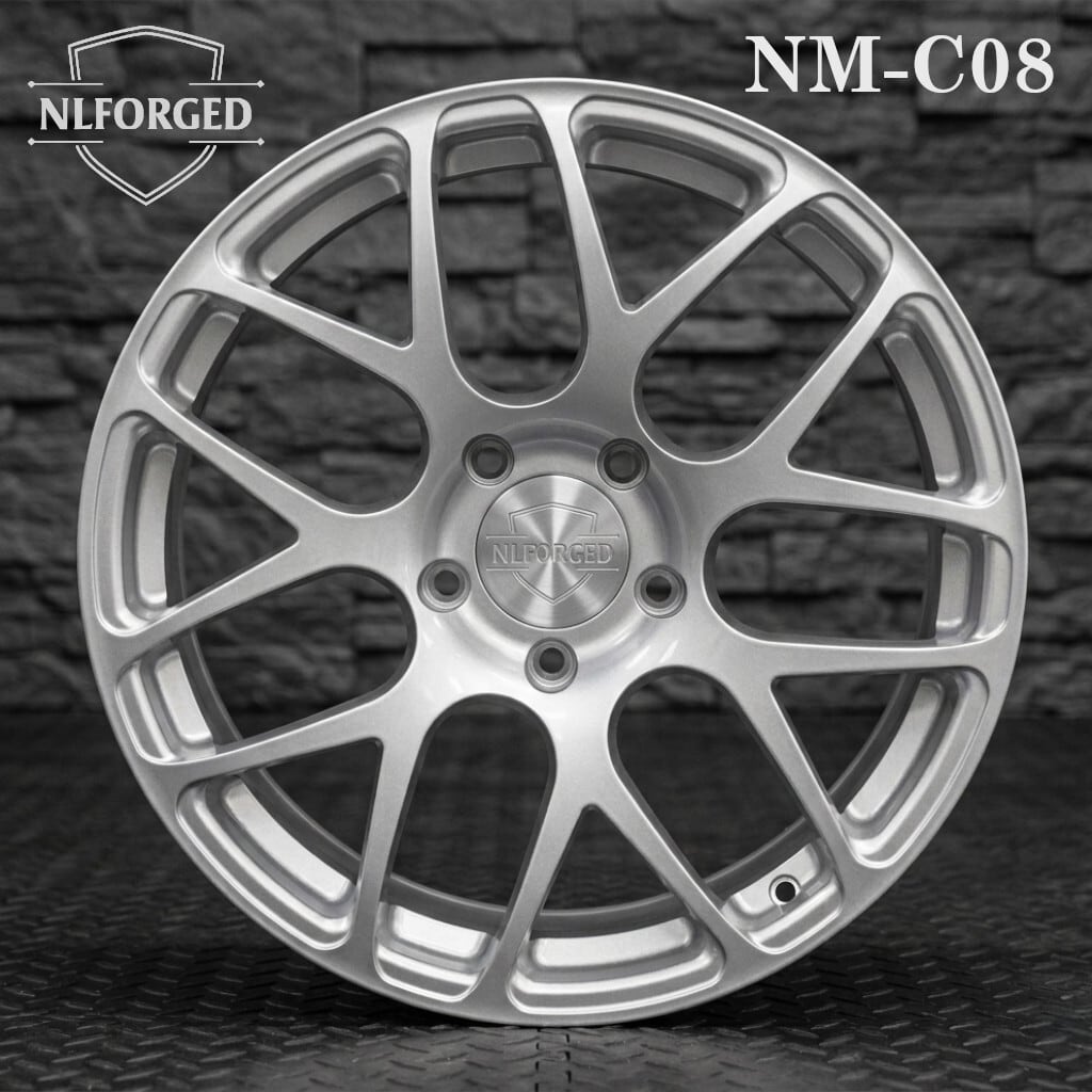 18インチ モノブロック 鍛造ホイール 4本セット シルバー NM-C08