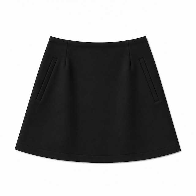 TAILORED PONTE MINI SKIRT (BLK)