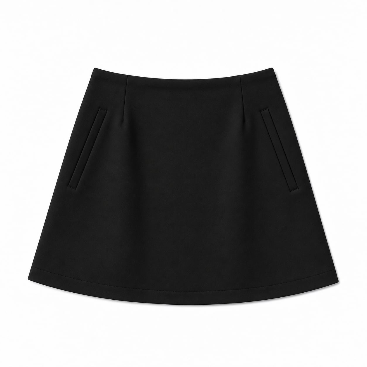 TAILORED PONTE MINI SKIRT (BLK)