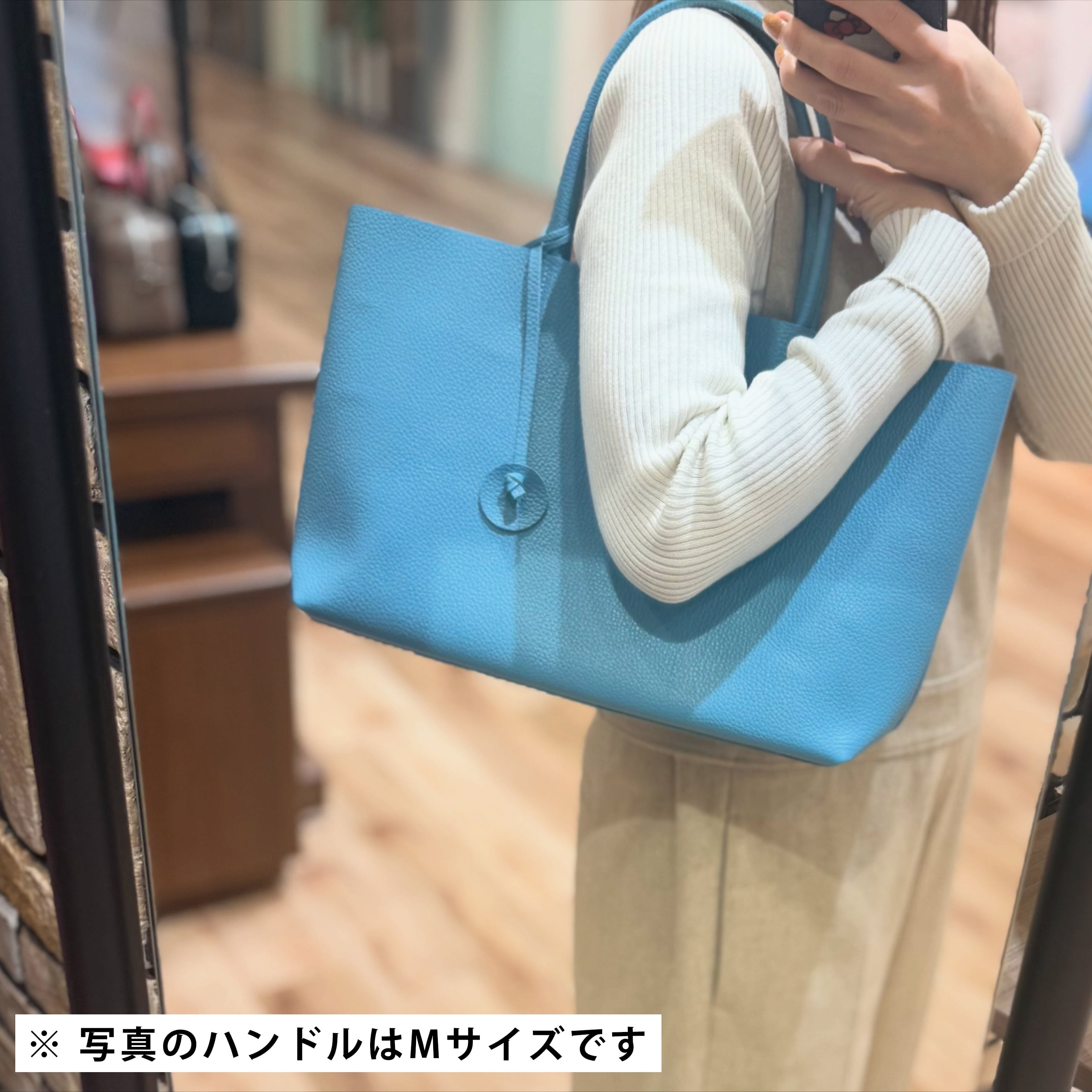 kotty トートバッグ Mサイズ シュリンクレザー | kotty