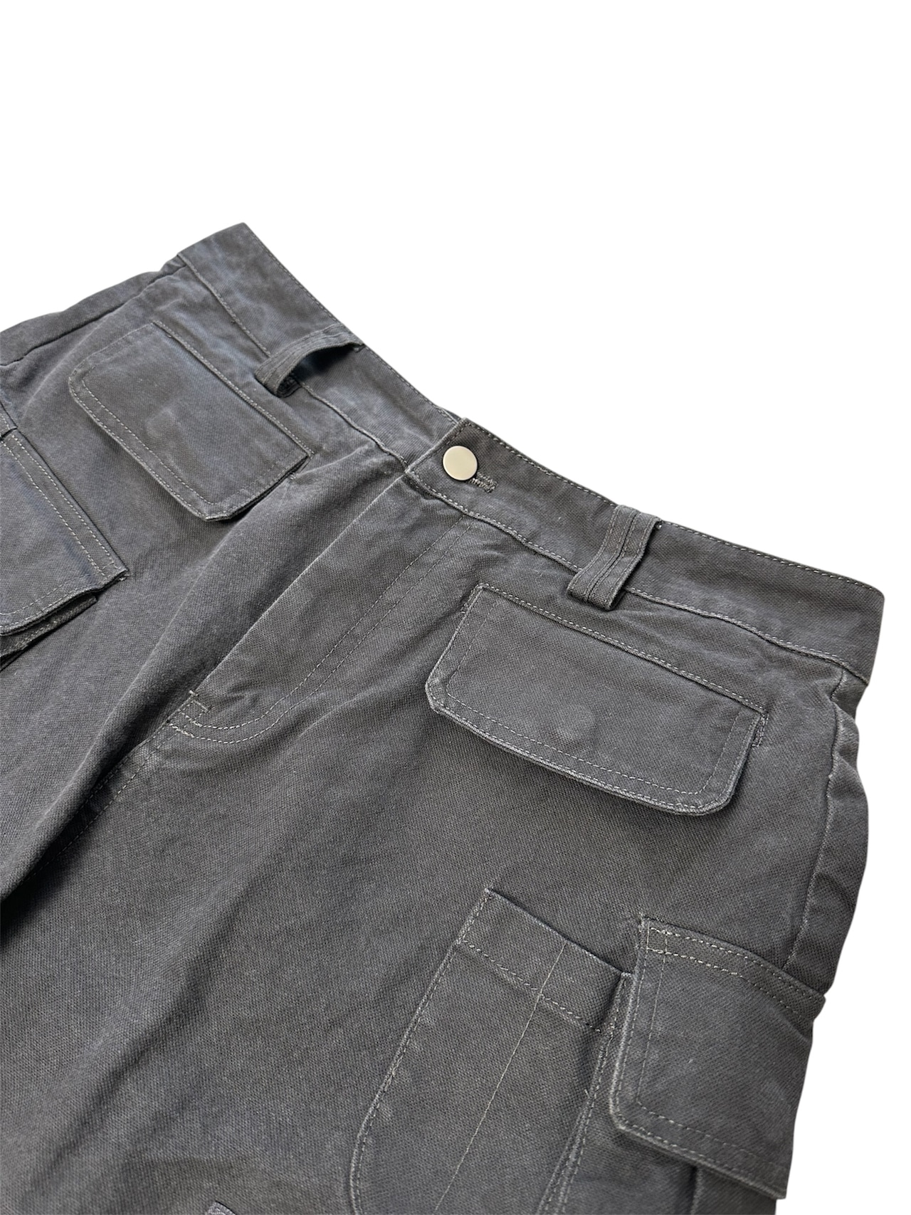 Fade Black Multi Pocket Cargo Pants