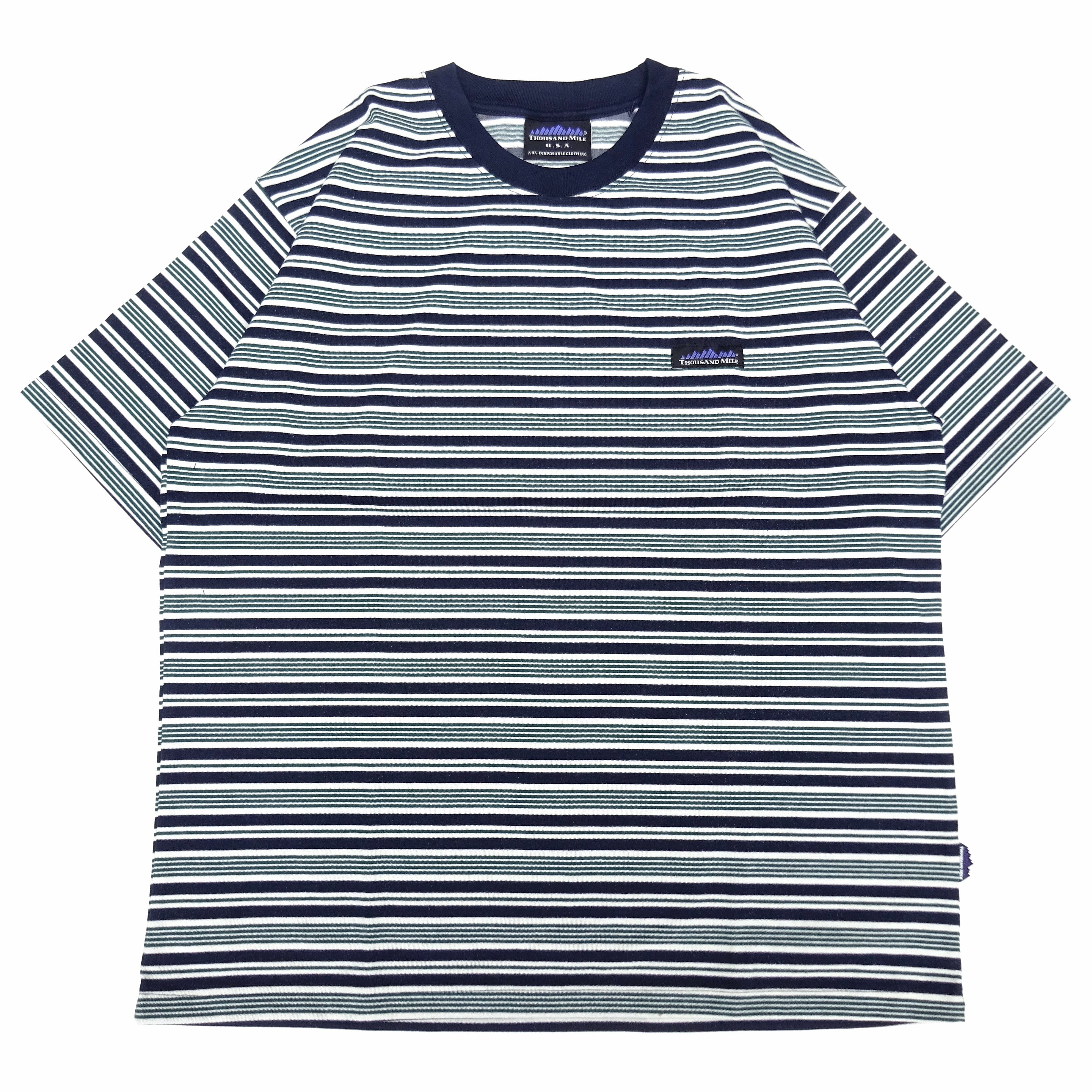 THOUSAND MILE (サウザンドマイル) SHORT SLEEVE T-SHIRT BORDER 