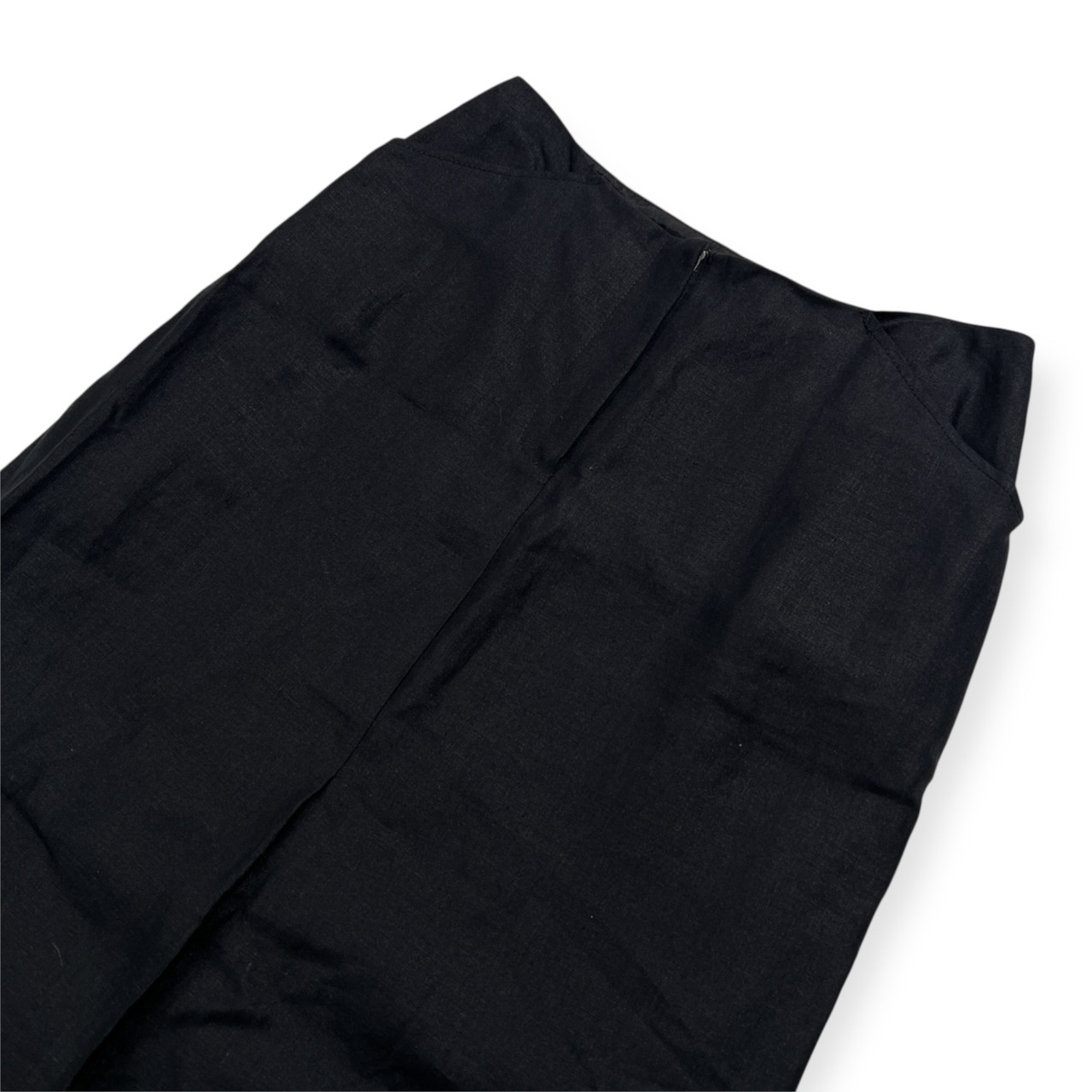 Les Copains レコパン イタリア製 麻100% リネン ロング スカート サイズ 42 /ブラック/レディース