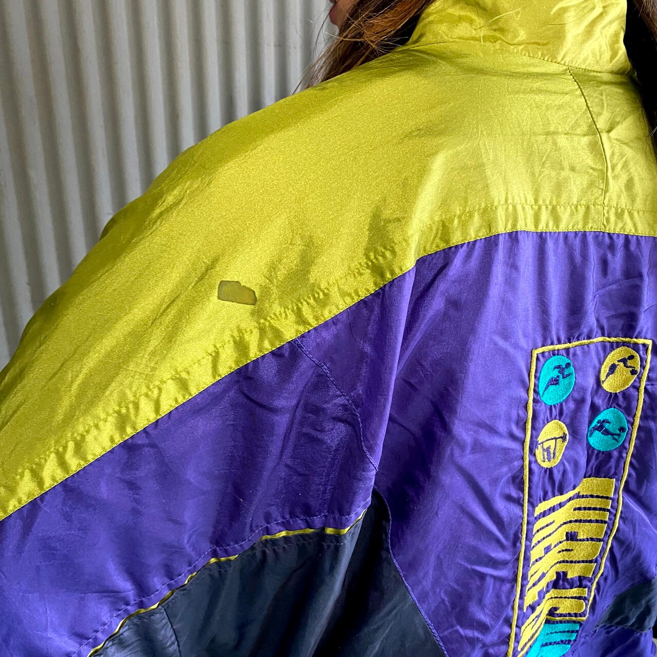 90年 銀タグ NIKE ナイキ スウォッシュロゴ バックロゴ刺繍 ナイロン 