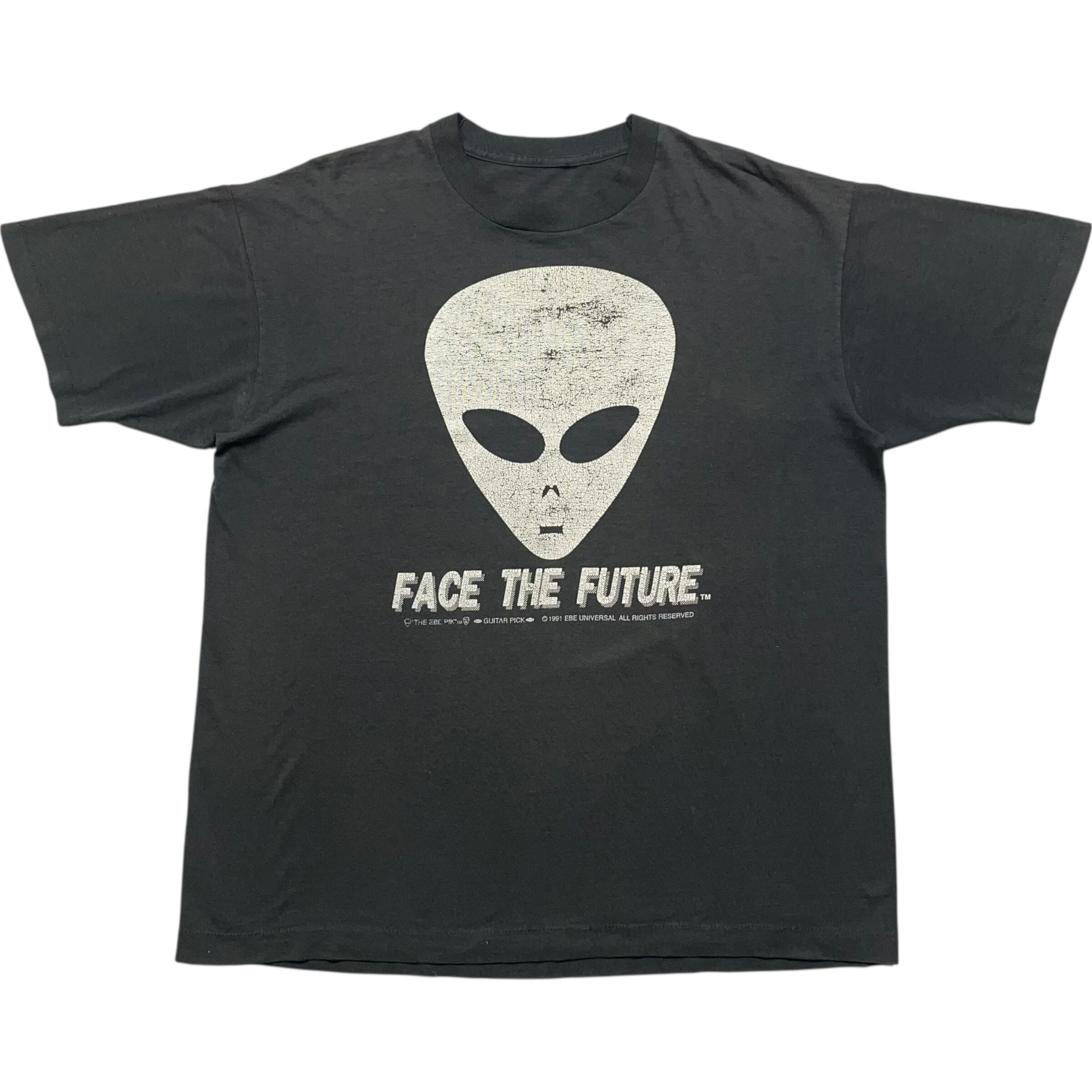 《L》unknown Tシャツ エイリアン 両面プリント シングルステッチ ブラック no.7839